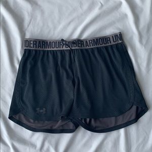 Underamour running shorts.